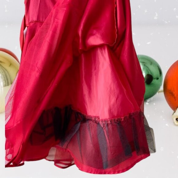 Holiday Editions Girl's Sleeveless Red Floral Dress - Picture 7 of 10